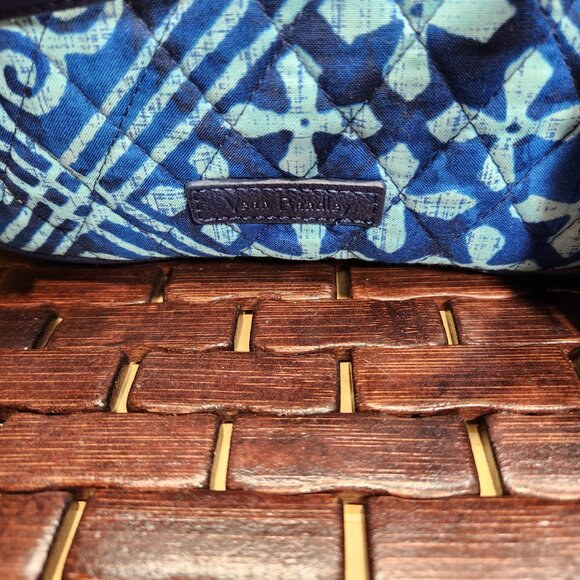 Vera Bradley Crossbody Shoulder Bag Cuban Tile Print Blue with Wallet NWOT - Picture 2 of 11